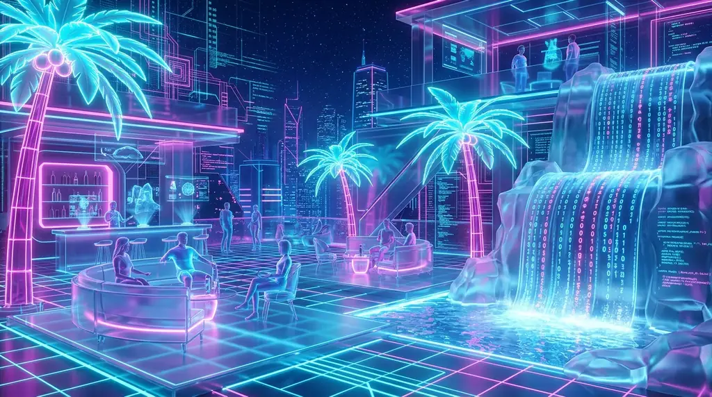 Digital oasis landscape